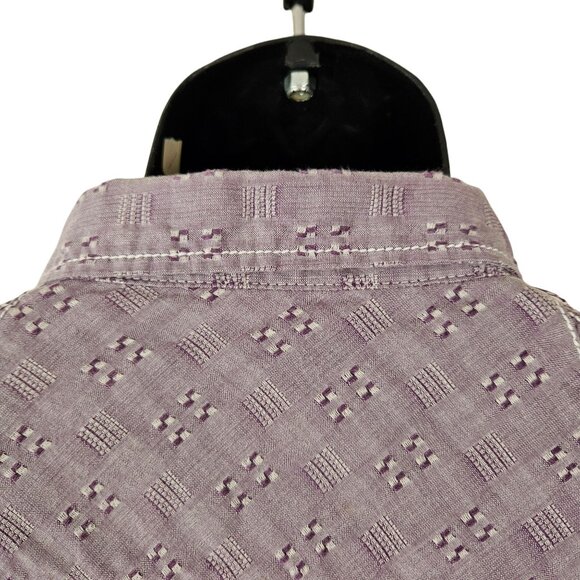 Buckle Black Mens XXL Athletic Fit Lavender Long Sleeve Button-Up Shirt Casual - Picture 5 of 13